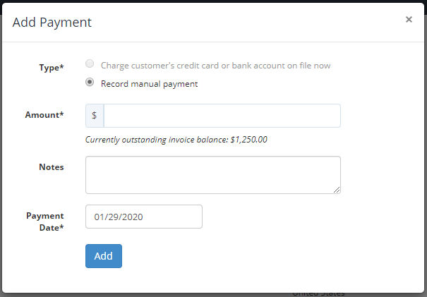 manual payments